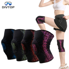 Nylon 3D Knitted High Elasticity women Knee brace, Professional compression knee brace,